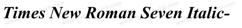 Times New Roman Seven Italic字体转换